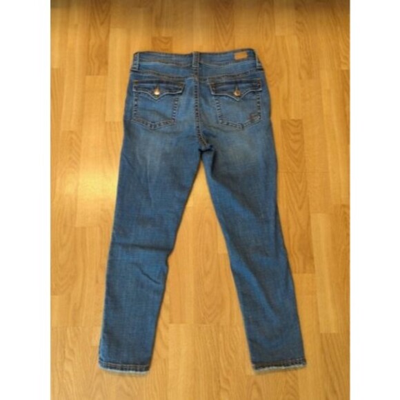 Seven 7 For All Mankind Jeans Womens Size 10 Denim Tapered Blue Mid Rise - Picture 5 of 15